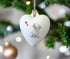 Clumber Spaniel Ceramic Heart Bauble